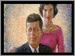 Grafika, John F Kennedy, Jacqueline Kennedy Onassis, Kobieta, Mężczyzna